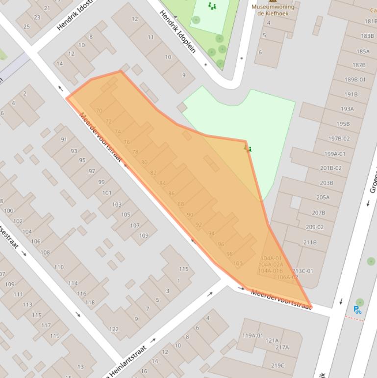 Kaart van postcodegebied 3073SN.