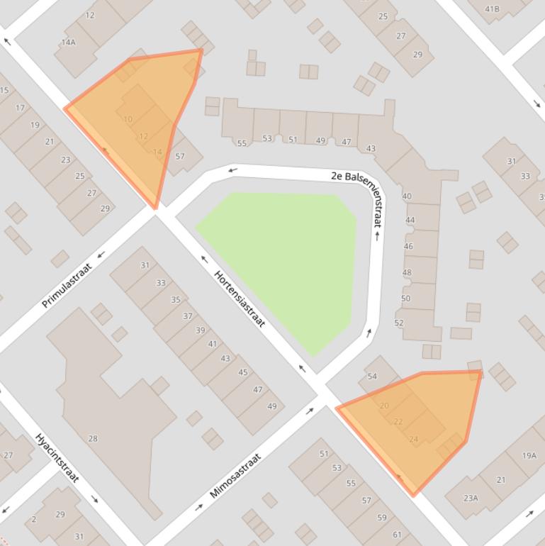 Kaart van postcodegebied 3073TE.