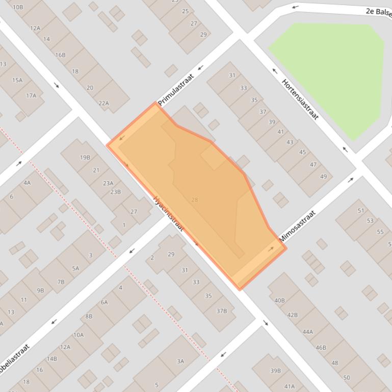 Kaart van postcodegebied 3073TL.