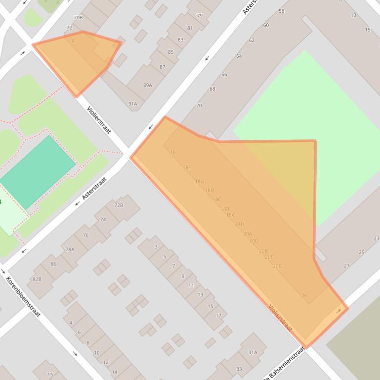 Kaart van postcodegebied 3073TT.