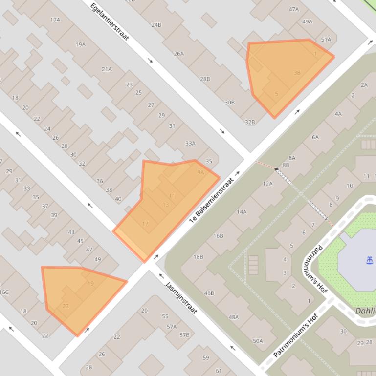 Kaart van postcodegebied 3073VA.