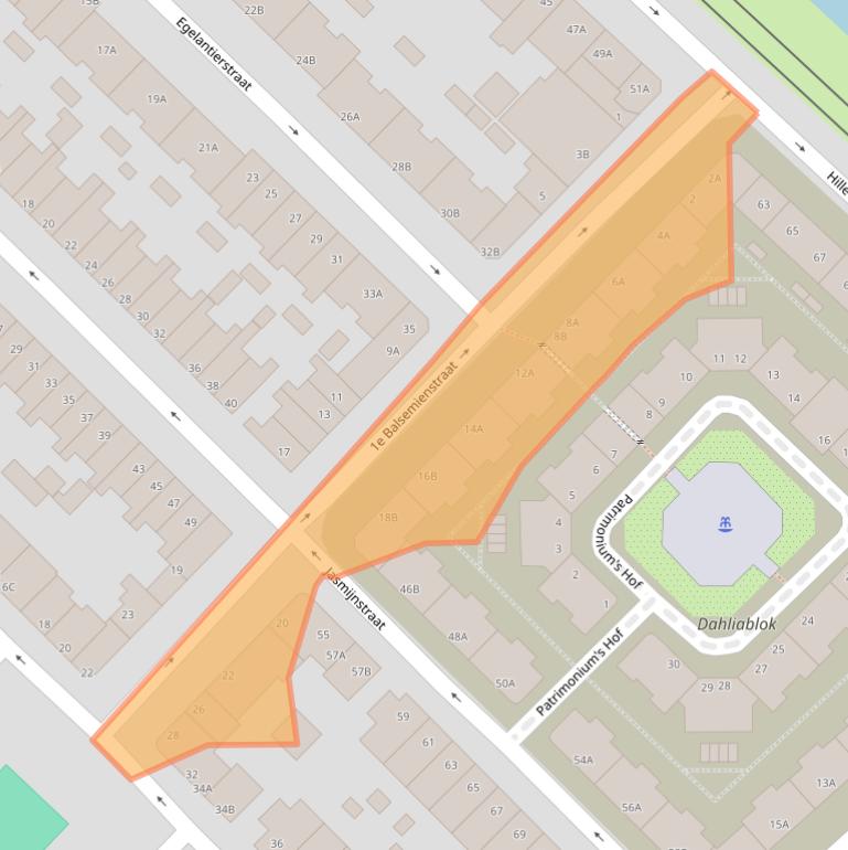 Kaart van postcodegebied 3073VB.