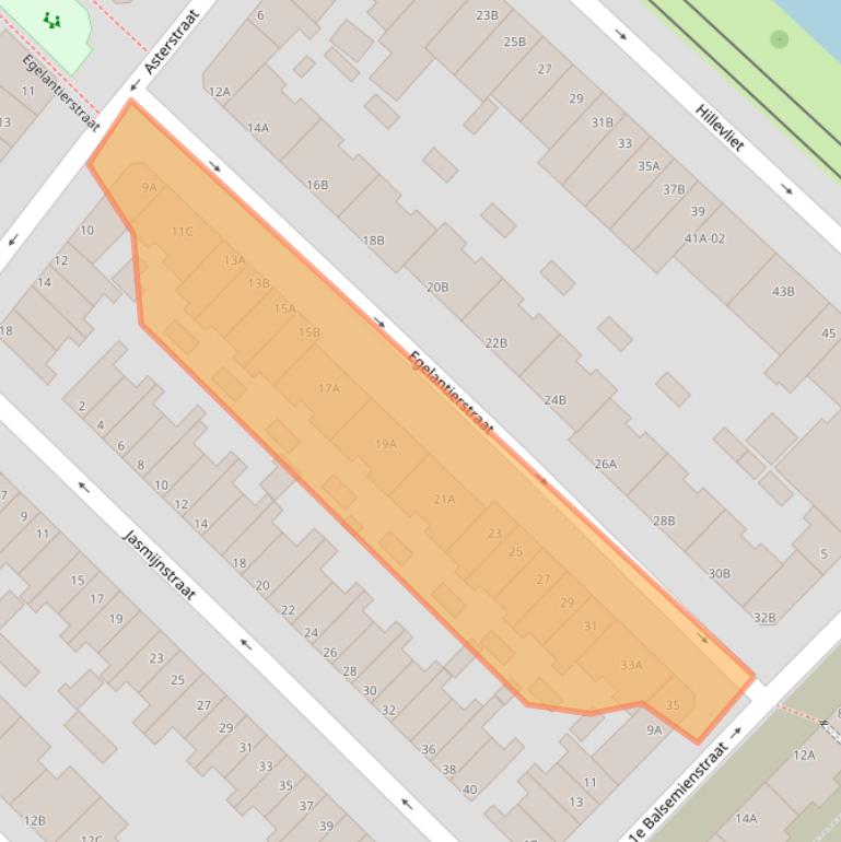 Kaart van postcodegebied 3073VH.