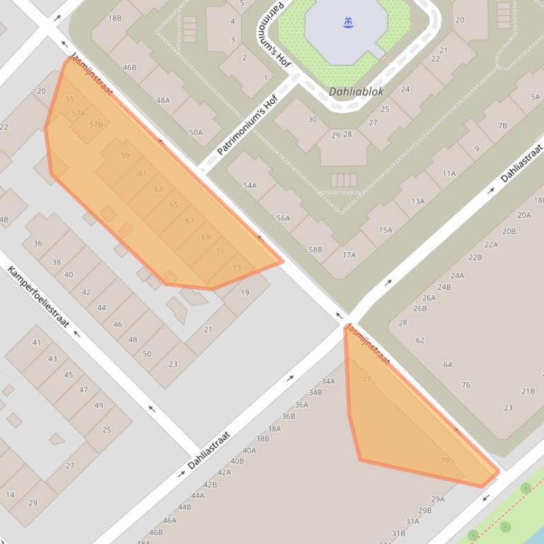 Kaart van postcodegebied 3073VM.