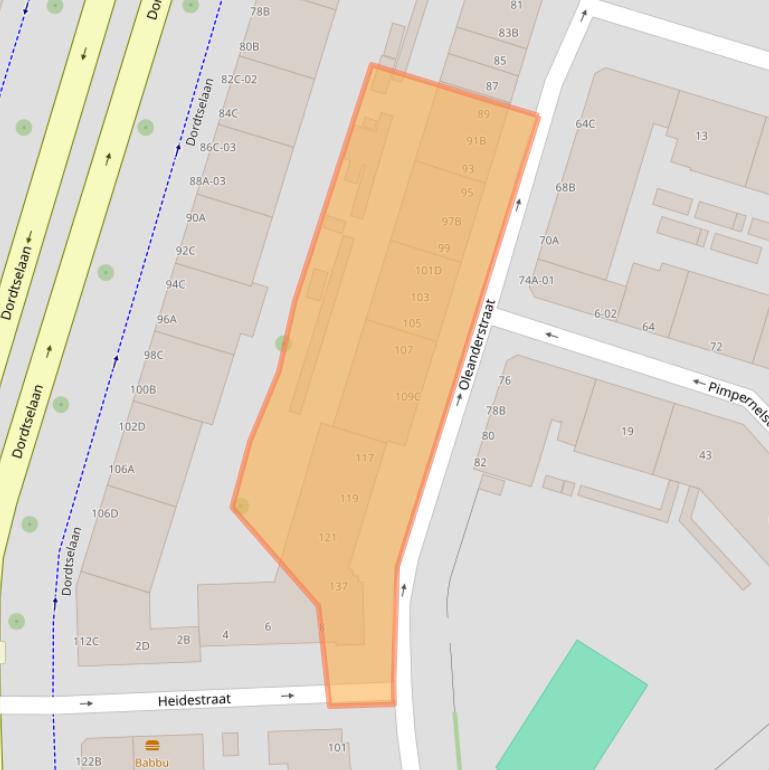 Kaart van postcodegebied 3073WR.