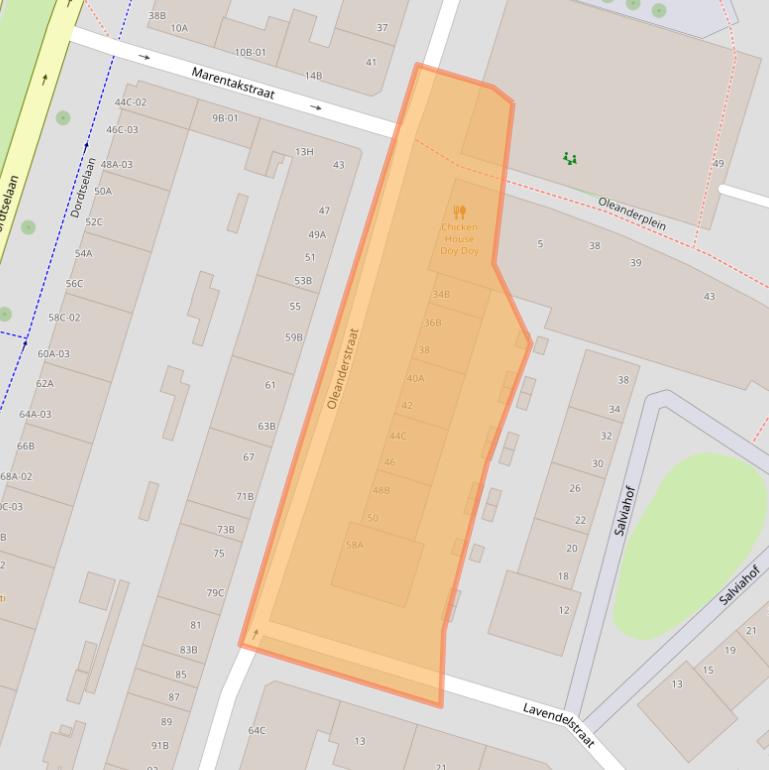Kaart van postcodegebied 3073WT.