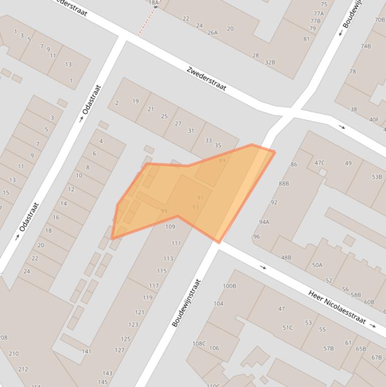 Kaart van postcodegebied 3073ZB.