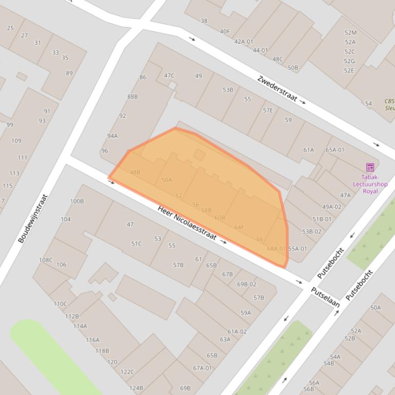 Kaart van postcodegebied 3073ZL.