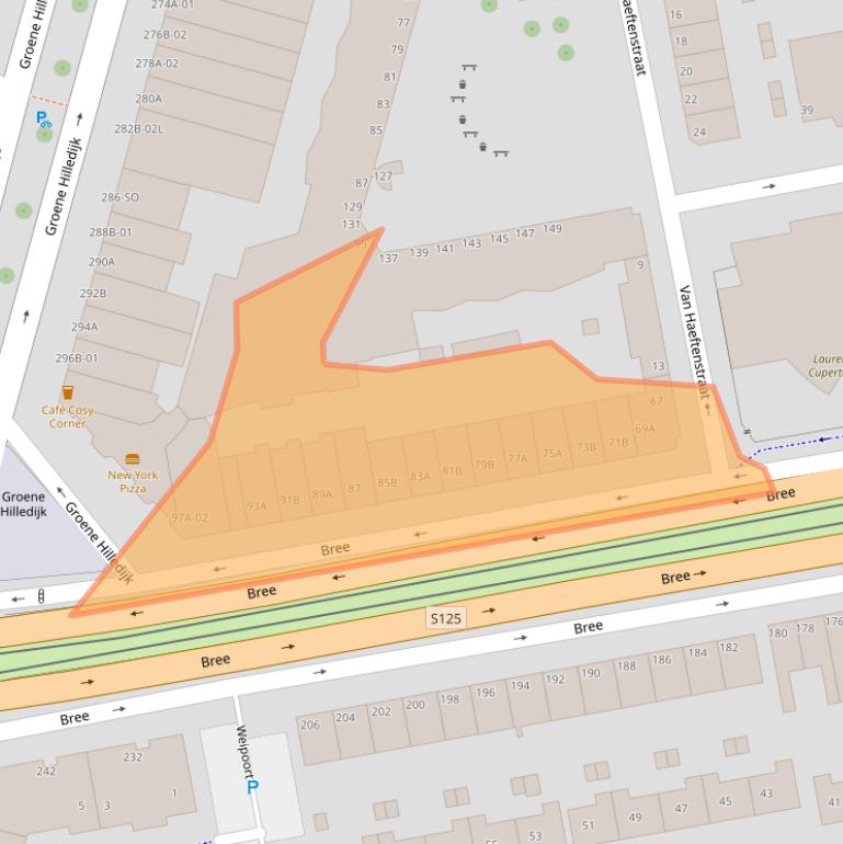 Kaart van postcodegebied 3074BD.
