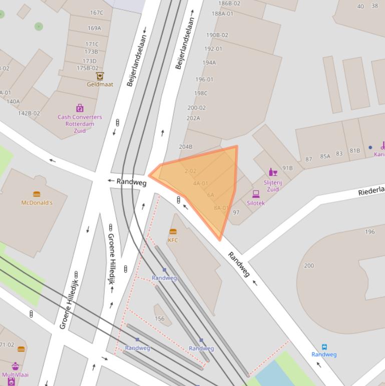 Kaart van postcodegebied 3074BM.