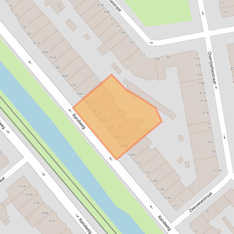 Kaart van postcodegebied 3074BT.