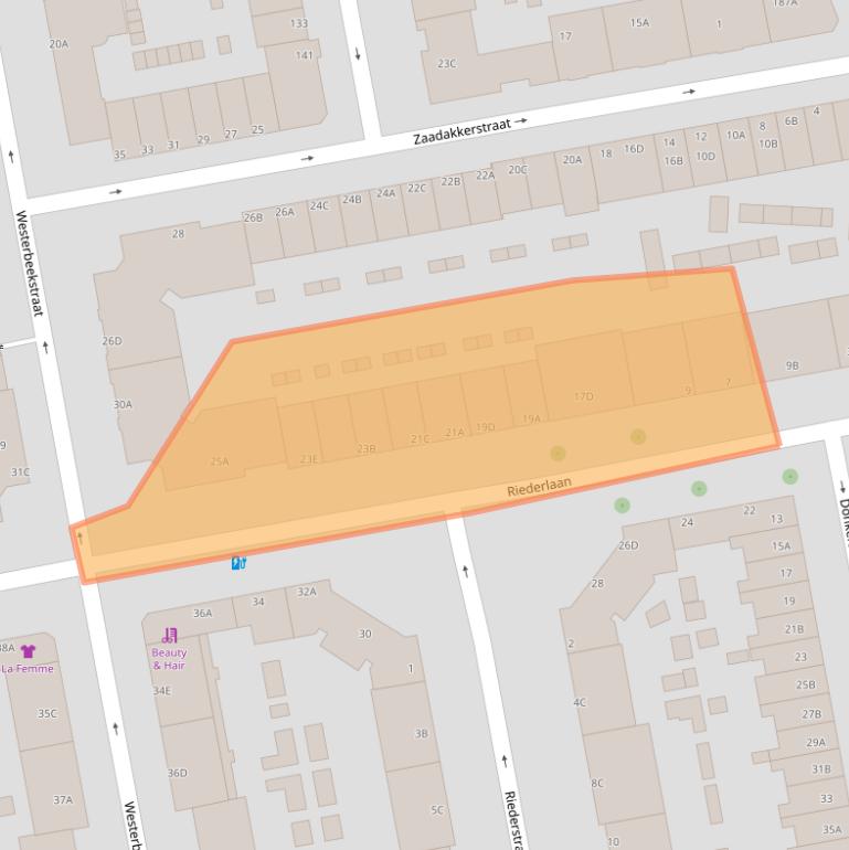 Kaart van postcodegebied 3074CA.