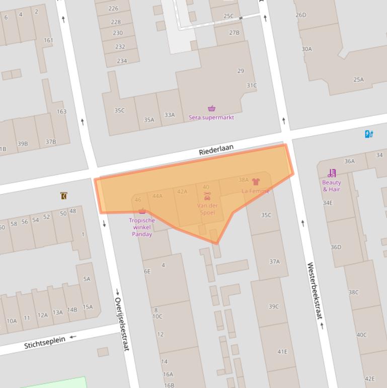 Kaart van postcodegebied 3074CH.