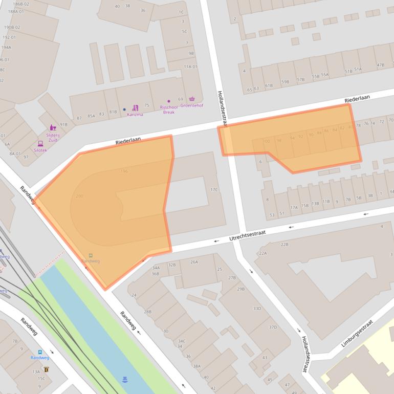 Kaart van postcodegebied 3074CL.