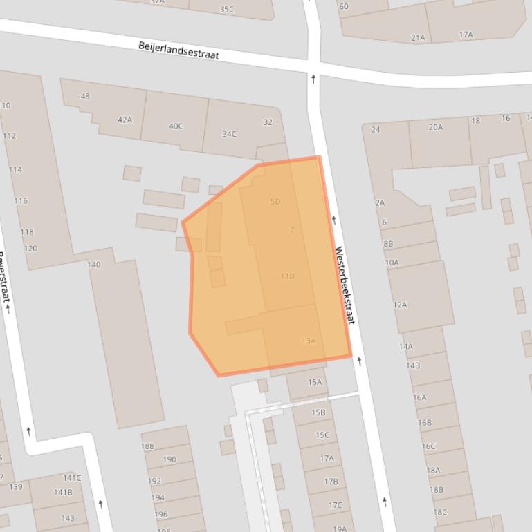 Kaart van postcodegebied 3074DA.