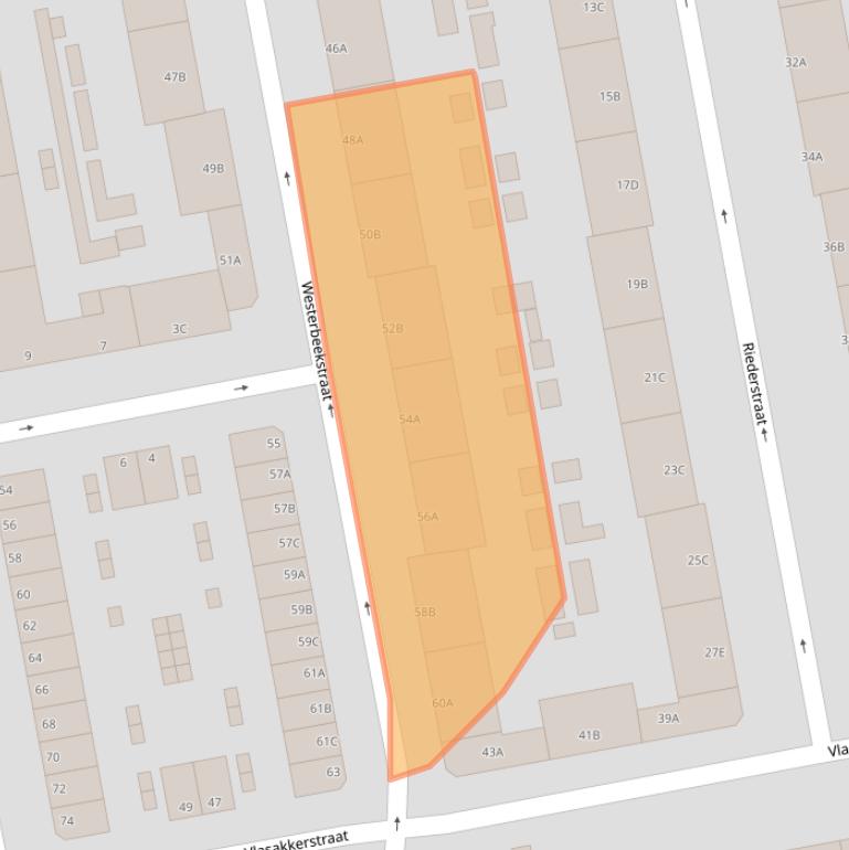 Kaart van postcodegebied 3074DL.