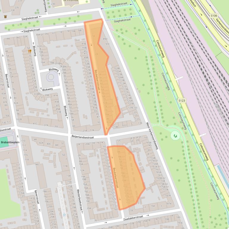 Kaart van postcodegebied 3074HG.