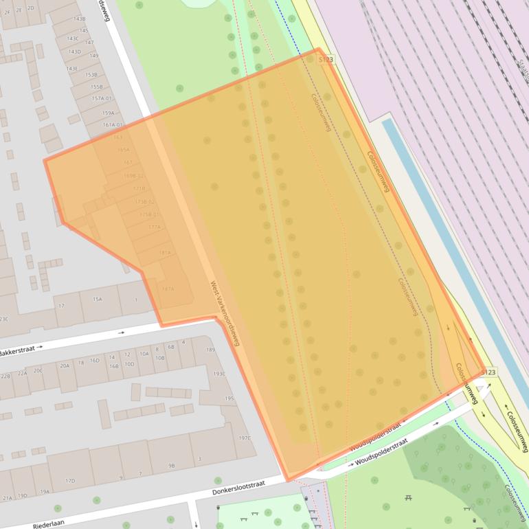 Kaart van postcodegebied 3074HR.