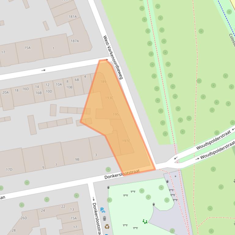 Kaart van postcodegebied 3074HS.