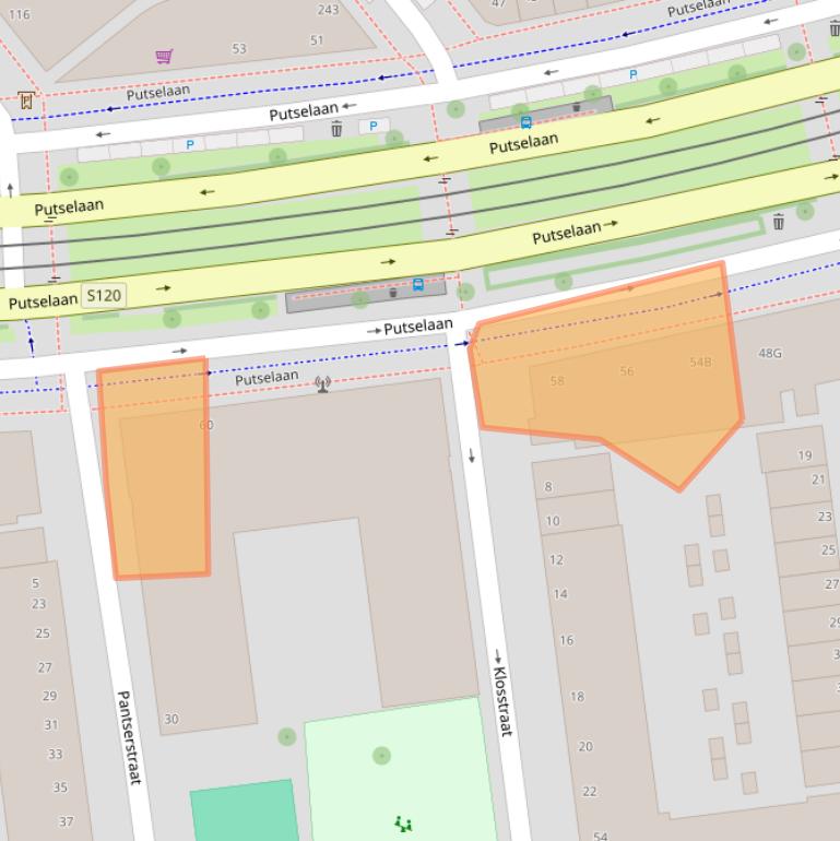Kaart van postcodegebied 3074JC.