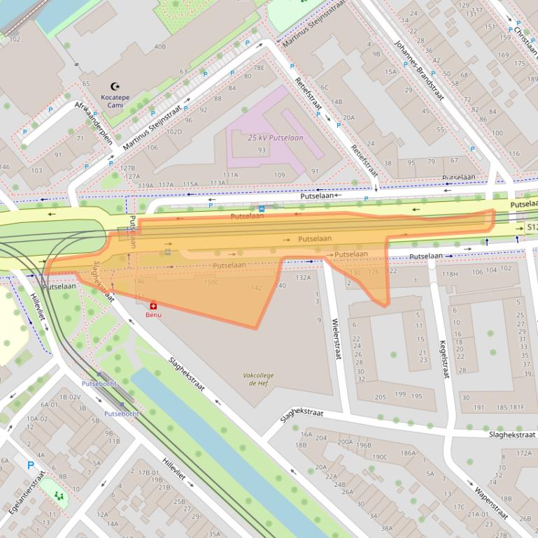 Kaart van postcodegebied 3074JG.