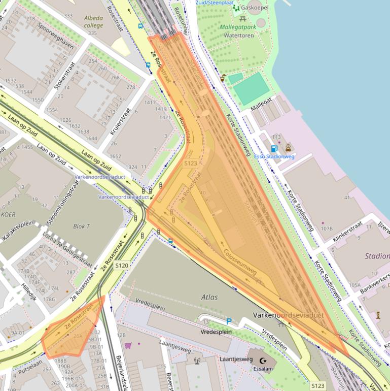 Kaart van postcodegebied 3074JK.