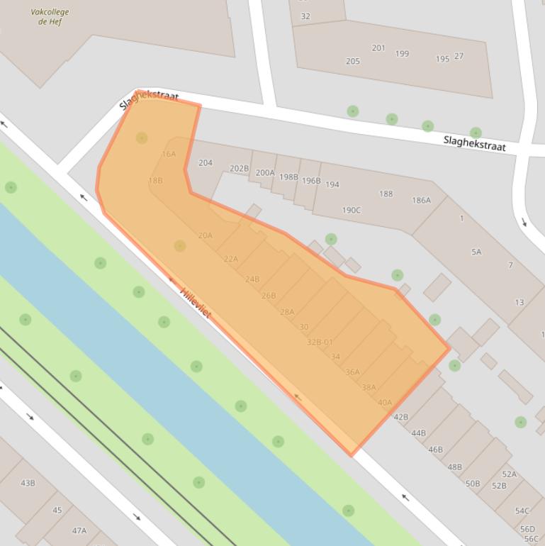 Kaart van postcodegebied 3074KA.