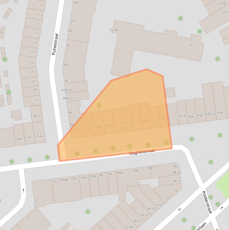 Kaart van postcodegebied 3074LC.