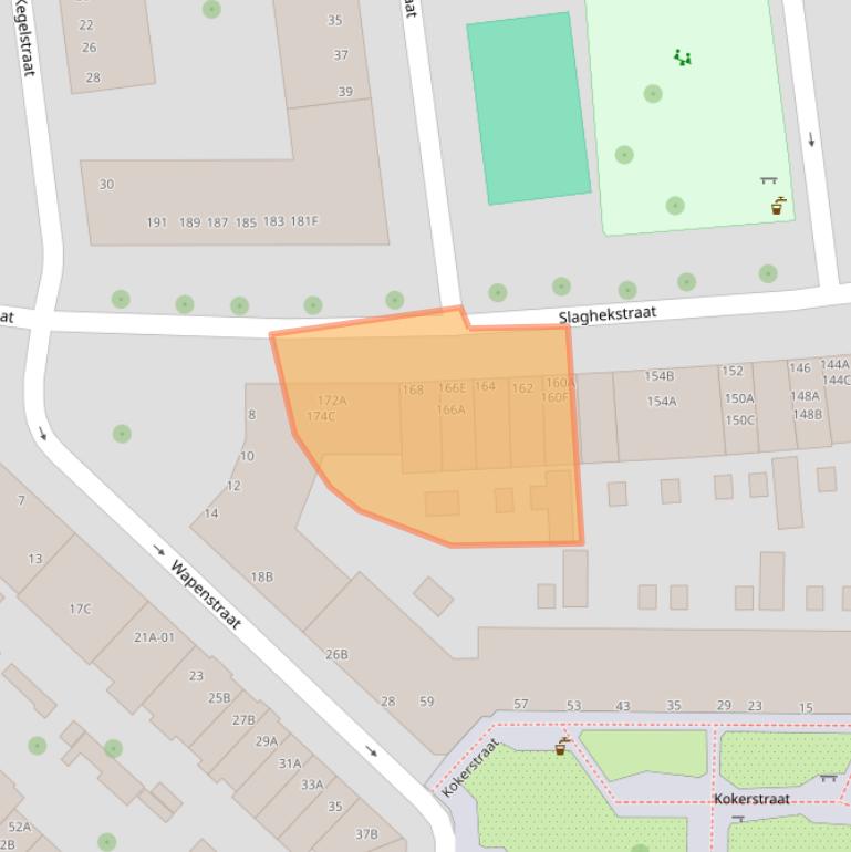 Kaart van postcodegebied 3074LT.