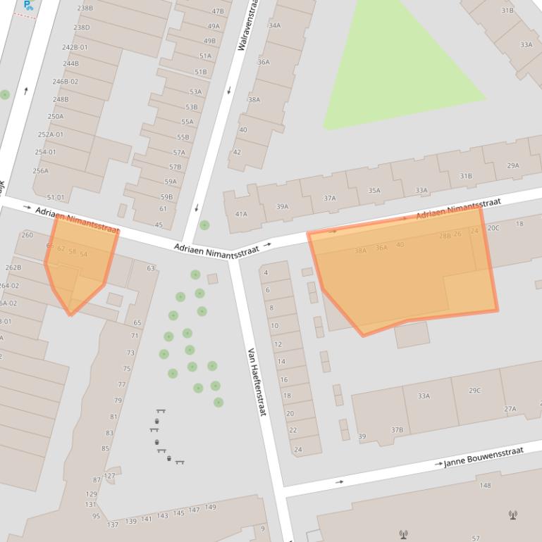Kaart van postcodegebied 3074NG.
