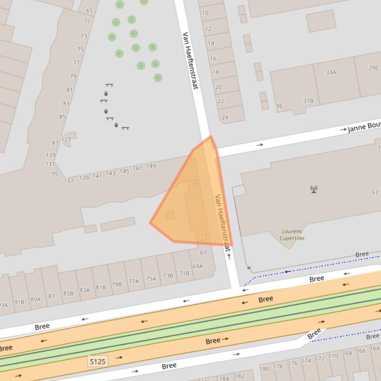 Kaart van postcodegebied 3074NJ.