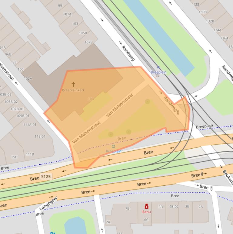 Kaart van postcodegebied 3074PA.