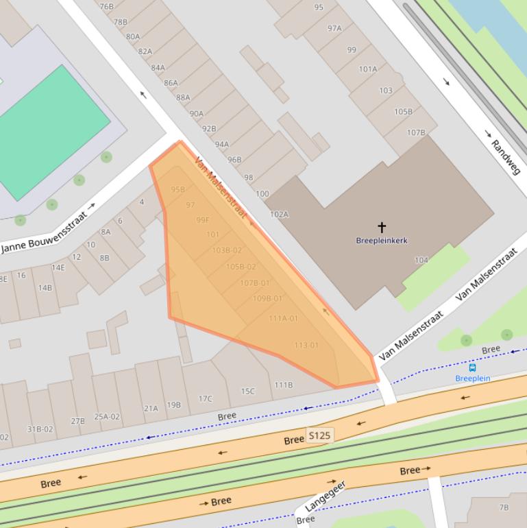 Kaart van postcodegebied 3074PT.