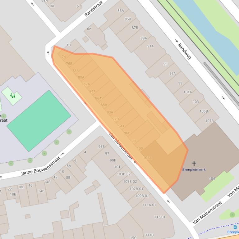 Kaart van postcodegebied 3074PZ.