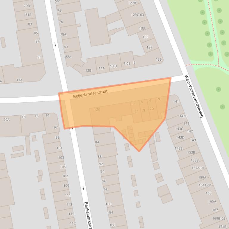 Kaart van postcodegebied 3074RC.