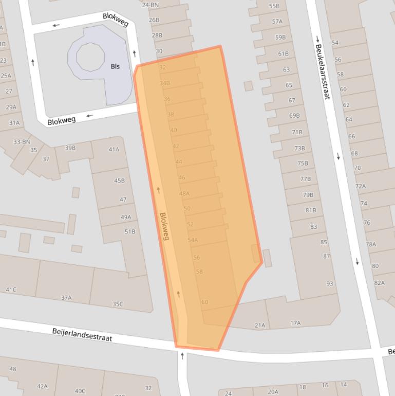 Kaart van postcodegebied 3074RK.