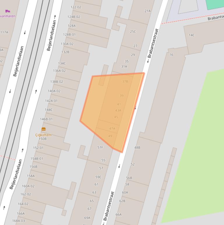 Kaart van postcodegebied 3074RN.