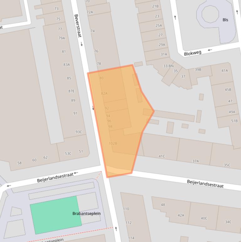 Kaart van postcodegebied 3074SR.