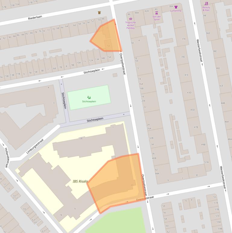 Kaart van postcodegebied 3074VA.