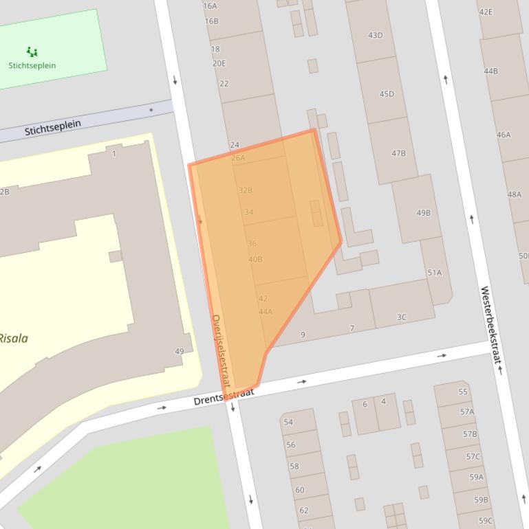 Kaart van postcodegebied 3074VE.