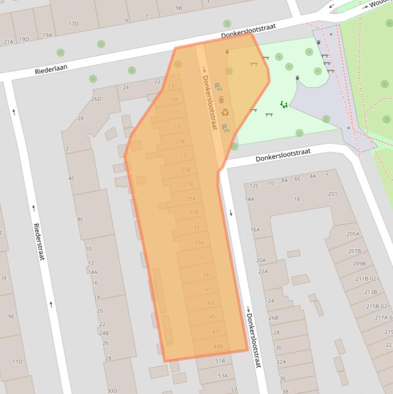 Kaart van postcodegebied 3074WC.