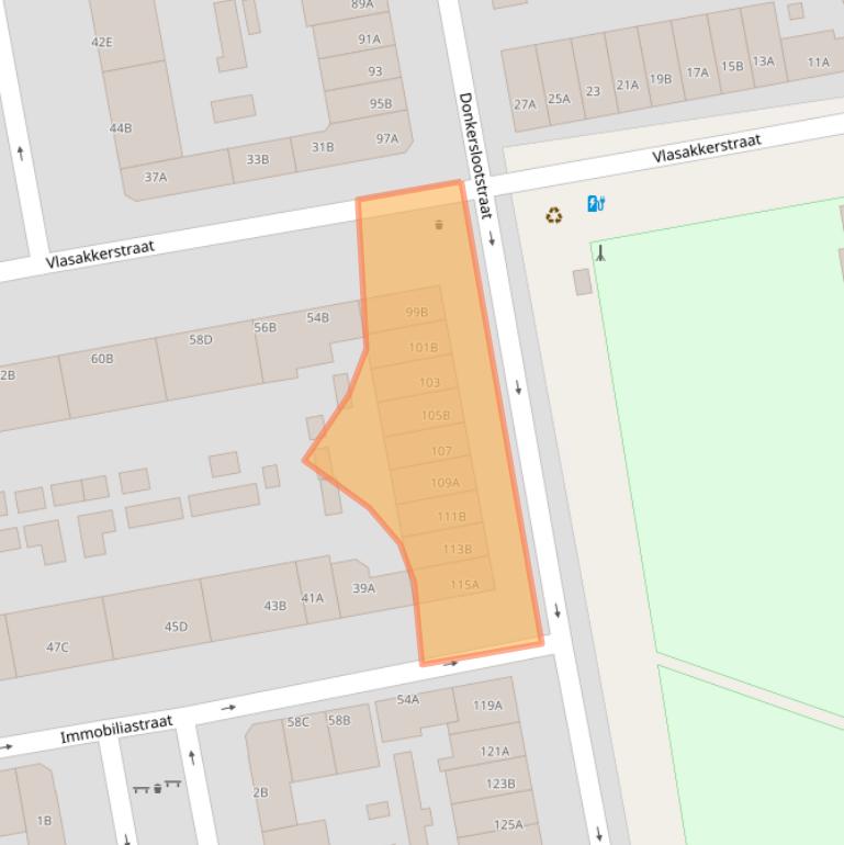 Kaart van postcodegebied 3074WG.