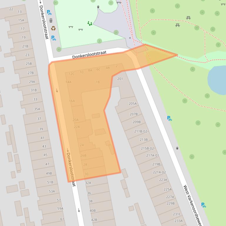 Kaart van postcodegebied 3074WK.