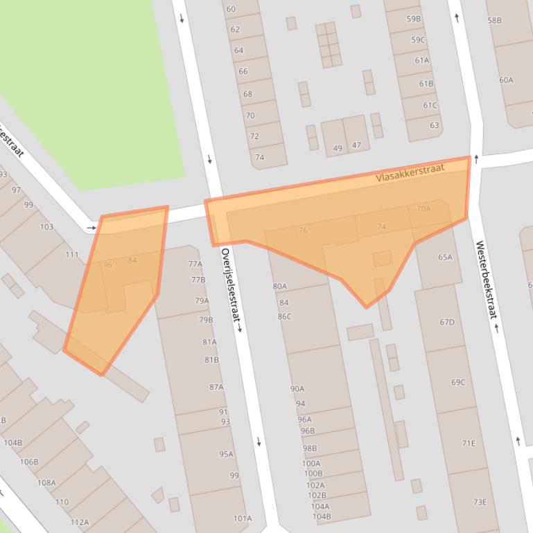 Kaart van postcodegebied 3074WZ.