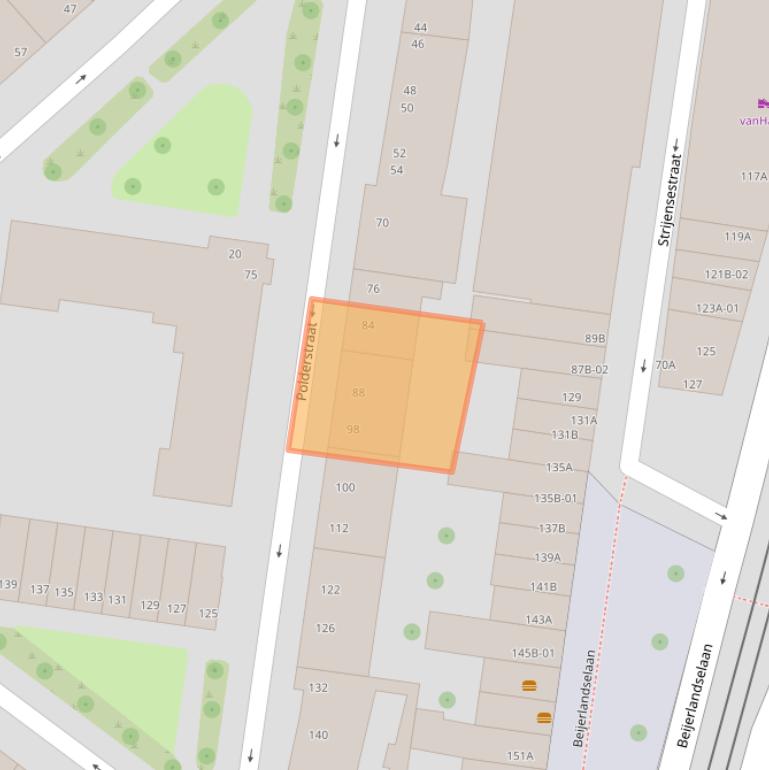 Kaart van postcodegebied 3074XL.