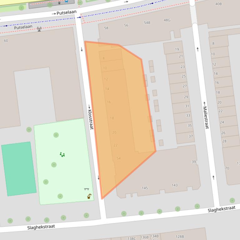 Kaart van postcodegebied 3074ZD.