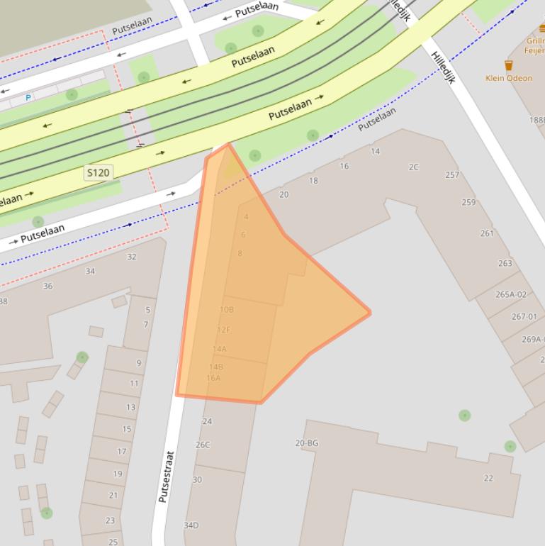 Kaart van postcodegebied 3074ZM.