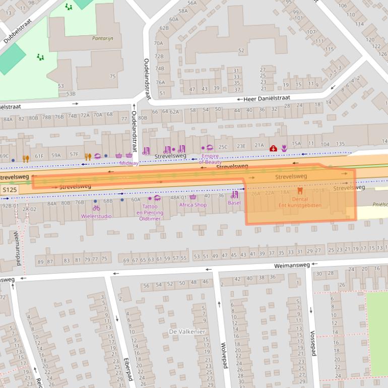 Kaart van postcodegebied 3075AJ.