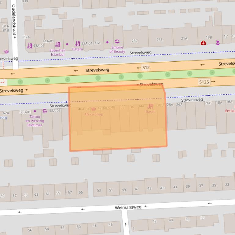 Kaart van postcodegebied 3075AK.