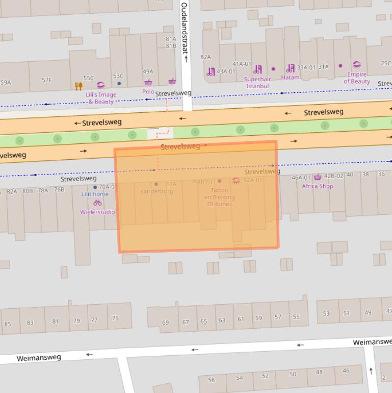 Kaart van postcodegebied 3075AL.